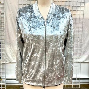 Panne velvet bomber jacket